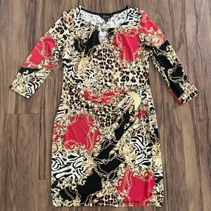 Printed 3/4 Sleeve Dress